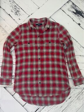 Madewell Ex-Boyfriend Fall Fashion Cabincore Shirt Fairfax Plaid Women XS